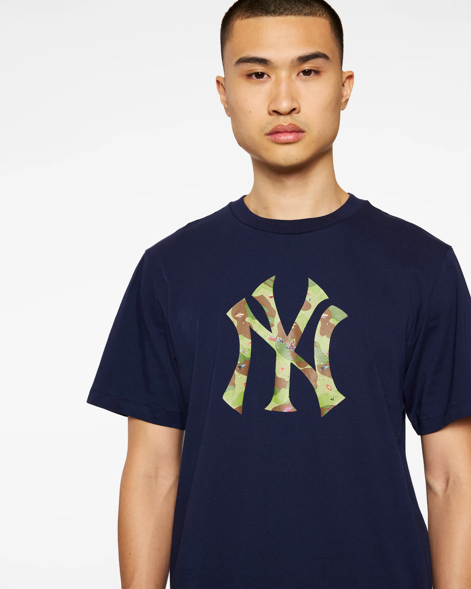 NY Yankees Space Camo Logo Tee - Image 4